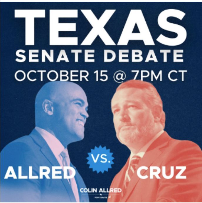 TOMORROW - Cruz vs Allred Debate