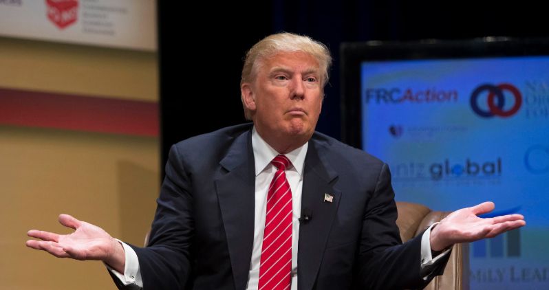 Trump shrug